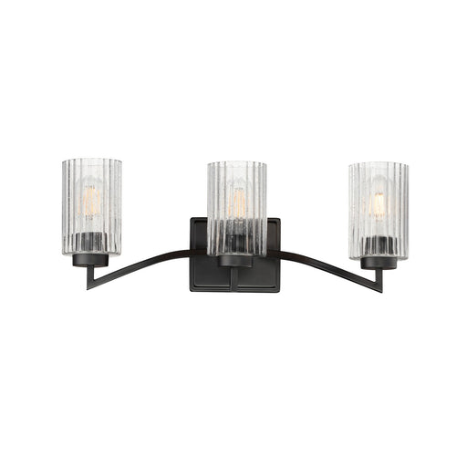 Maxim - 21373CRBK - Three Light Bath Vanity - Rigata - Black