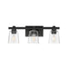 Maxim - 21383CLBK - Three Light Bath Vanity - Cubos - Black