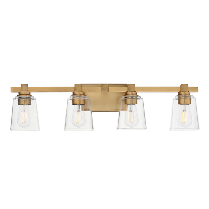 Maxim - 21384CLNAB - Four Light Bath Vanity - Cubos - Natural Aged Brass