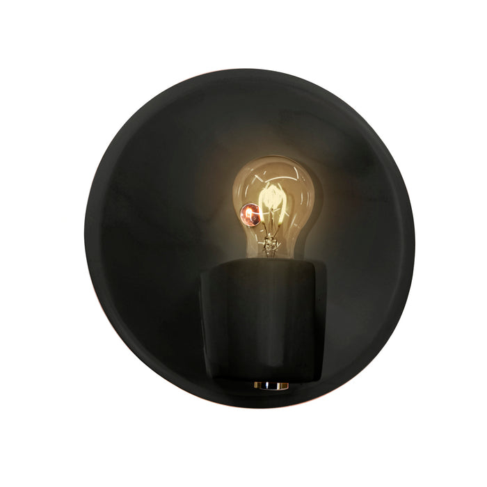 Justice Designs - CER-7051-CRB-BRSS - One Light Wall Sconce - Ambiance - Carbon - Matte Black