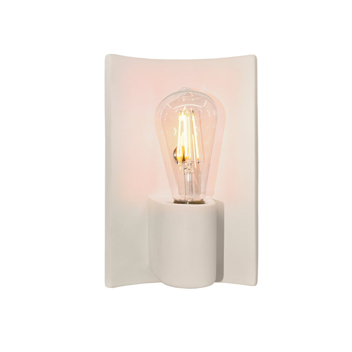 Justice Designs - CER-7061-MAT-BRSS - One Light Wall Sconce - Ambiance - Matte White