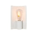 Justice Designs - CER-7061-WHT-BRSS - One Light Wall Sconce - Ambiance - Gloss White