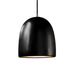 Justice Designs - CER-9615-CRB-NCKL-BKCD - One Light Pendant - Radiance - Carbon - Matte Black