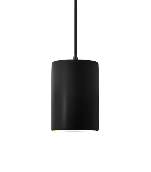 Justice Designs - CER-9620-CRB-MBLK-BKCD - One Light Pendant - Radiance - Carbon - Matte Black