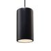 Justice Designs - CER-9625-CRB-CROM-BKCD - One Light Pendant - Radiance - Carbon - Matte Black