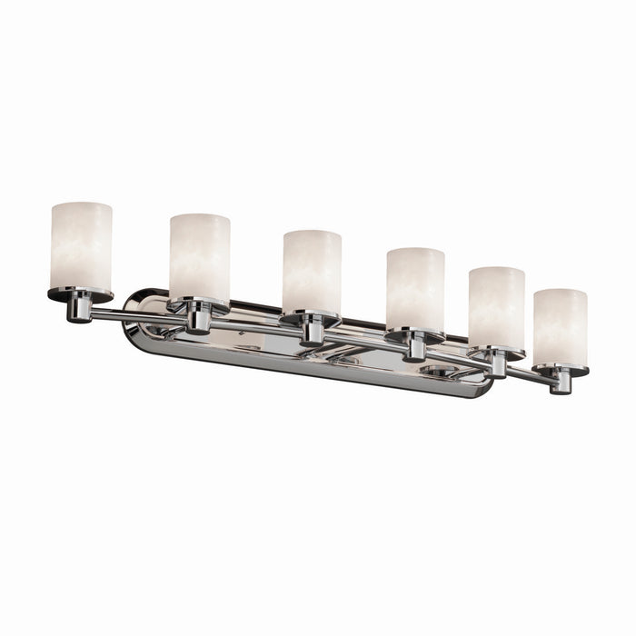 Justice Designs - CLD-8516-10-CROM - Six Light Bath Bar - Clouds - Polished Chrome