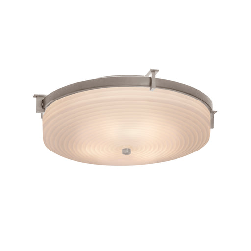 Justice Designs - CLD-8985-DBRZ - Two Light Flush-Mount - Clouds - Dark Bronze