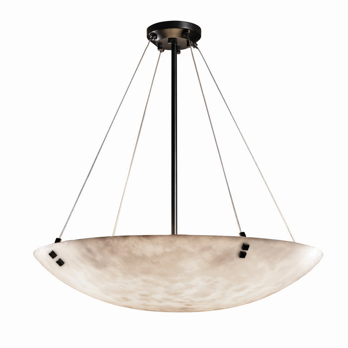 Justice Designs - CLD-9664-35-DBRZ-F2 - Eight Light Pendant - Clouds - Dark Bronze