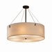 Justice Designs - FAB-9537-CREM-DBRZ-F2 - Eight Light Pendant - Textile - Dark Bronze