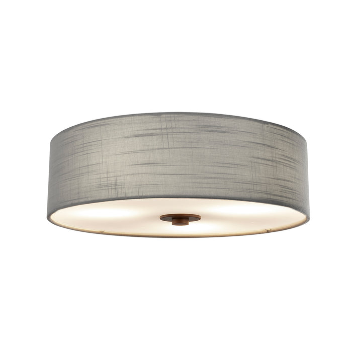 Justice Designs - FAB-9595-GRAY-DBRZ - LED Flush-Mount - Textile - Dark Bronze