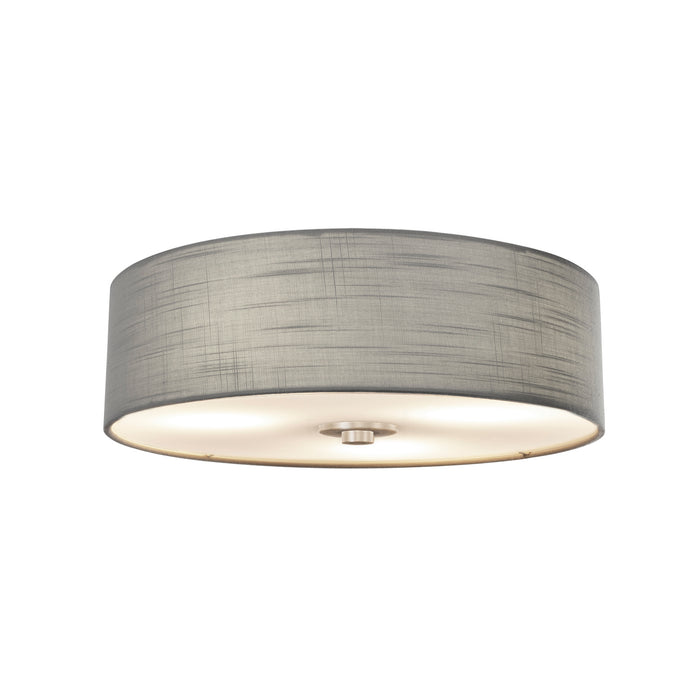 Justice Designs - FAB-9595-GRAY-NCKL - LED Flush-Mount - Textile - Brushed Nickel