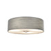 Justice Designs - FAB-9595-GRAY-NCKL - LED Flush-Mount - Textile - Brushed Nickel