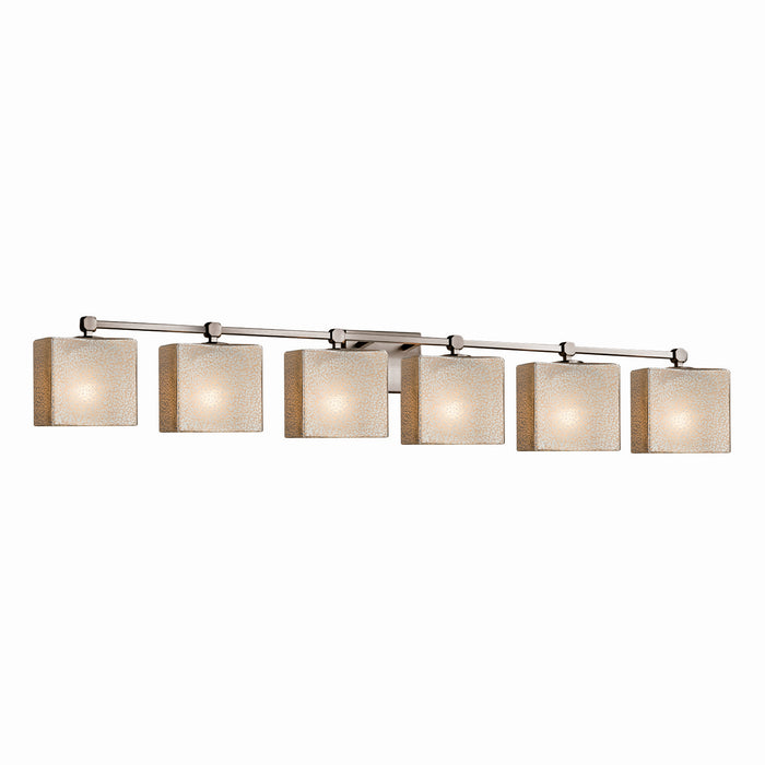 Justice Designs - FSN-8426-55-MROR-NCKL - Six Light Bath Bar - Fusion - Brushed Nickel