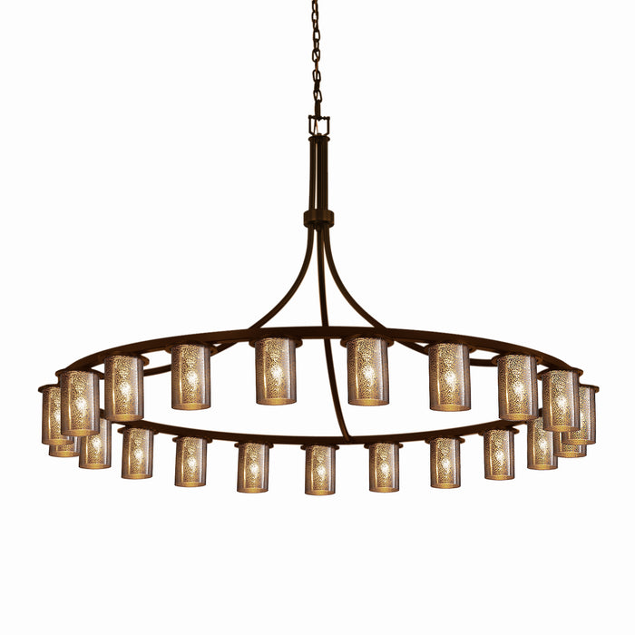 Justice Designs - FSN-8736-10-MROR-DBRZ - 21 Light Chandelier - Fusion - Dark Bronze