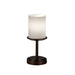 Justice Designs - FSN-8798-10-OPAL-DBRZ - One Light Table Lamp - Fusion - Dark Bronze