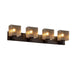 Justice Designs - FSN-8924-55-MROR-DBRZ - Four Light Bath Bar - Fusion - Dark Bronze