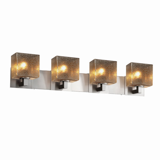 Justice Designs - FSN-8924-55-MROR-NCKL - Four Light Bath Bar - Fusion - Brushed Nickel