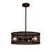 Justice Designs - MSH-9551-DBRZ - Three Light Pendant - Wire Mesh - Dark Bronze