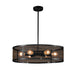 Justice Designs - MSH-9552-MBLK - Six Light Pendant - Wire Mesh - Matte Black