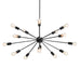 Justice Designs - NSH-8027-DBRZ - 15 Light Chandelier - Axion - Dark Bronze