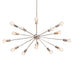 Justice Designs - NSH-8027-NCKL - 15 Light Chandelier - Axion - Brushed Nickel