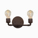 Justice Designs - NSH-8462-DBRZ - Two Light Bath Bar - No Shade Material - Dark Bronze