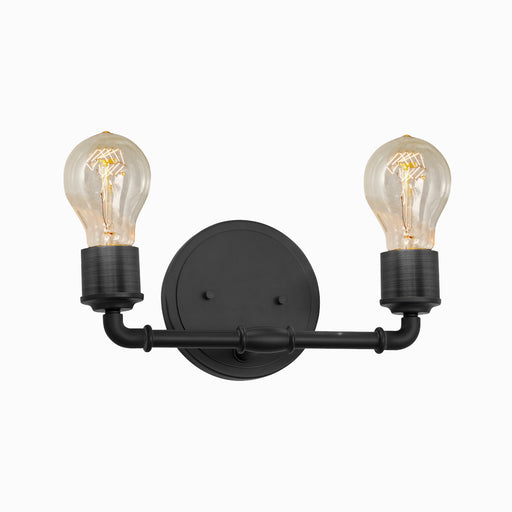 Justice Designs - NSH-8462-MBLK - Two Light Bath Bar - No Shade Material - Matte Black