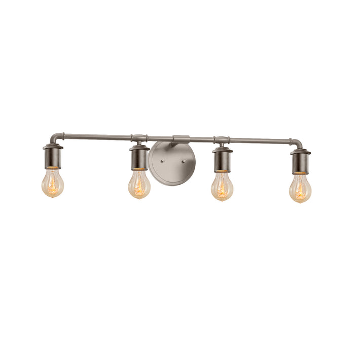 Justice Designs - NSH-8464-NCKL - Four Light Bath Bar - No Shade Material - Brushed Nickel