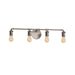 Justice Designs - NSH-8464-NCKL - Four Light Bath Bar - No Shade Material - Brushed Nickel