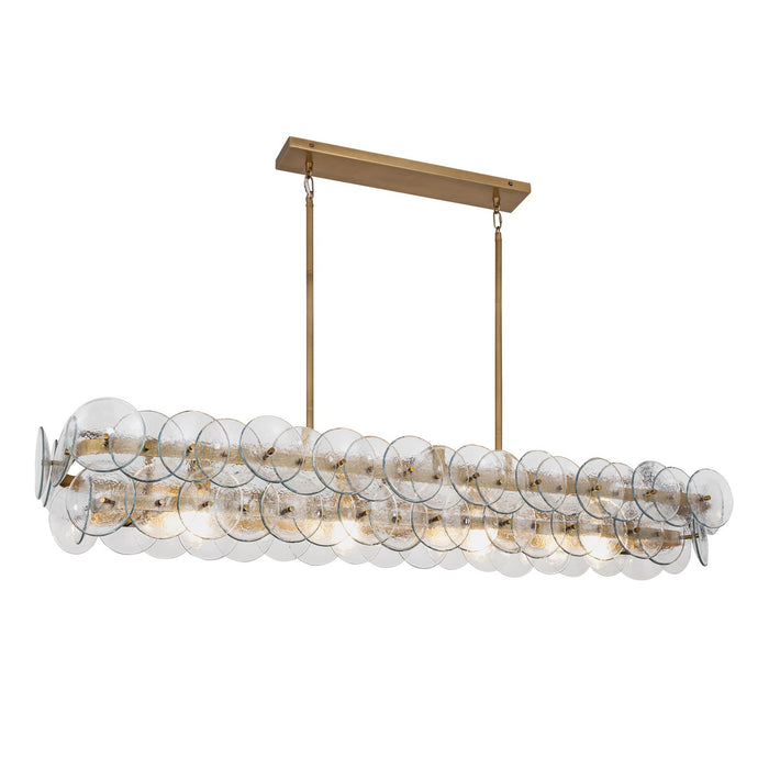 Maxim - 21826TCWBR - Four Light Linear Chandelier - Loren - Weathered Brass