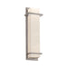 Justice Designs - PNA-7614W-WAVE-NCKL - LED Outdoor Wall Sconce - Porcelina - Brushed Nickel