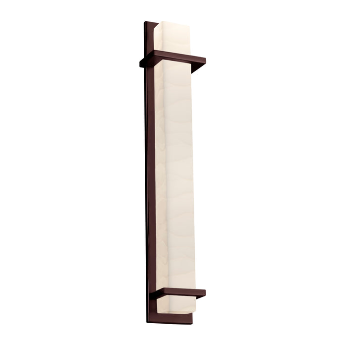 Justice Designs - PNA-7616W-WAVE-DBRZ - LED Outdoor Wall Sconce - Porcelina - Dark Bronze