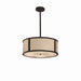 Justice Designs - PNA-9541-WAVE-DBRZ - Three Light Pendant - Porcelina - Dark Bronze