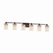 Justice Designs - POR-8426-10-PLET-DBRZ - Six Light Bath Bar - Limoges - Dark Bronze