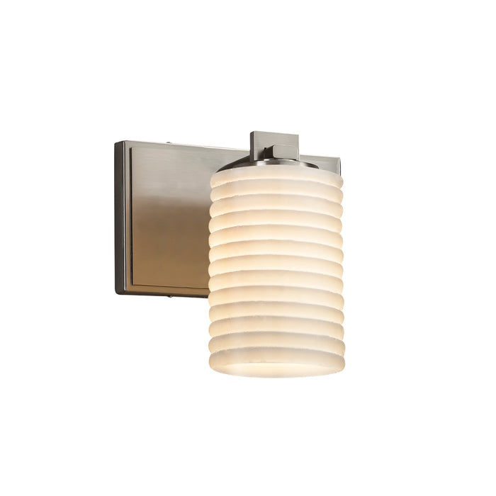 Justice Designs - POR-8441-10-SAWT-NCKL - One Light Wall Sconce - Limoges - Brushed Nickel