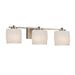 Justice Designs - POR-8443-30-WAVE-NCKL - Three Light Bath Bar - Limoges - Brushed Nickel