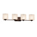 Justice Designs - POR-8444-30-PLET-DBRZ - Four Light Bath Bar - Limoges - Dark Bronze