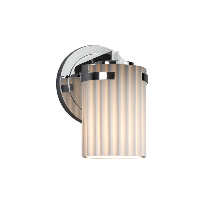 Justice Designs - POR-8451-10-PLET-CROM - One Light Wall Sconce - Limoges - Polished Chrome