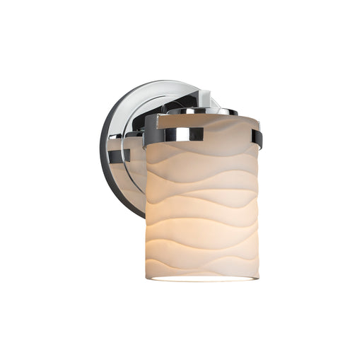 Justice Designs - POR-8451-10-WAVE-CROM - One Light Wall Sconce - Limoges - Polished Chrome