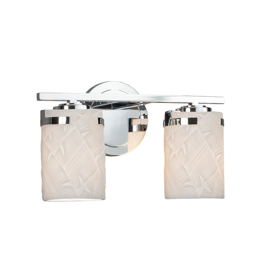 Justice Designs - POR-8452-10-BANL-CROM - Two Light Bath Bar - Limoges - Polished Chrome