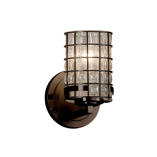 Wire Glass One Light Wall Sconce