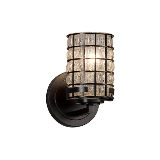 Wire Glass One Light Wall Sconce