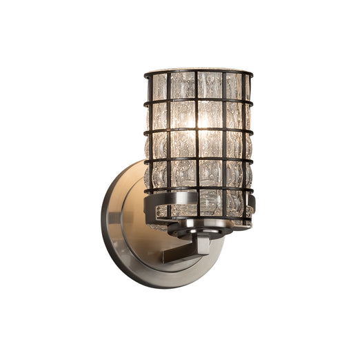 Wire Glass One Light Wall Sconce