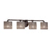 Justice Designs - WGL-8464-30-GRCB-DBRZ - Four Light Bath Bar - Wire Glass - Dark Bronze