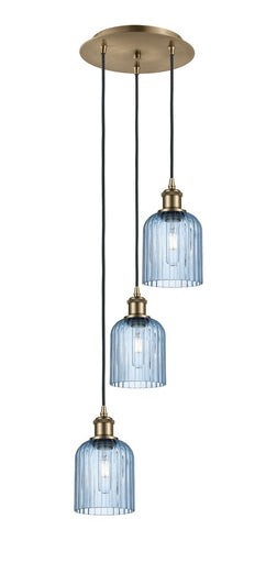 Ballston Three Light Pendant Antique Brass