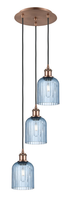 Innovations - 113B-3P-AC-G559-5BL - Three Light Pendant - Ballston - Antique Copper