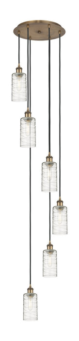 Innovations - 116B-6P-BB-G434-7DE - Six Light Pendant - Downtown Urban - Brushed Brass