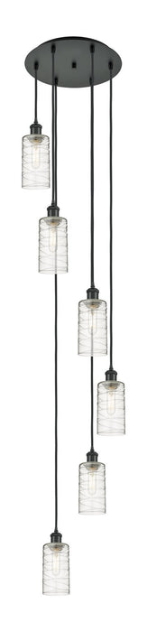 Innovations - 116B-6P-BK-G434-7DE - Six Light Pendant - Downtown Urban - Matte Black