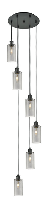 Innovations - 116B-6P-BK-G434-7SM - Six Light Pendant - Downtown Urban - Matte Black