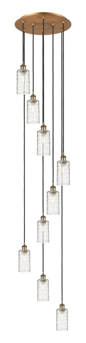 Innovations - 119B-9P-BB-G434-7DE - Nine Light Pendant - Downtown Urban - Brushed Brass